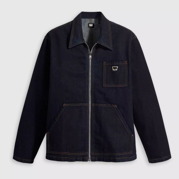 Levi's Skateboard Denim Garage Jacket Mens XL Work Chore NWT Dark Wash Jean Coat - Picture 8 of 10